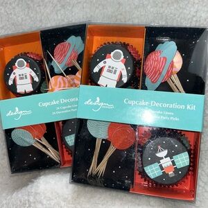 Design Cupcake Decoration 2 kits outer space 48 cupcake liners & 48 party picks